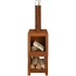 Esschert Design Chimenea exterior con sitio para leña oxidada