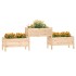 Jardinera de madera maciza de pino 245,5x44x75