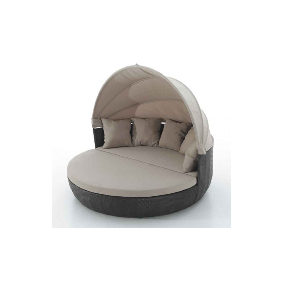 Set en Rattan de color chocolate