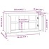 Aparador madera contrachapada marrón roble 102x35x60