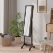 Espejo de pie negro 34x37x146 cm