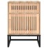 Mesitas noche 2 uds hierro y madera contrachapada 40x30x55,5