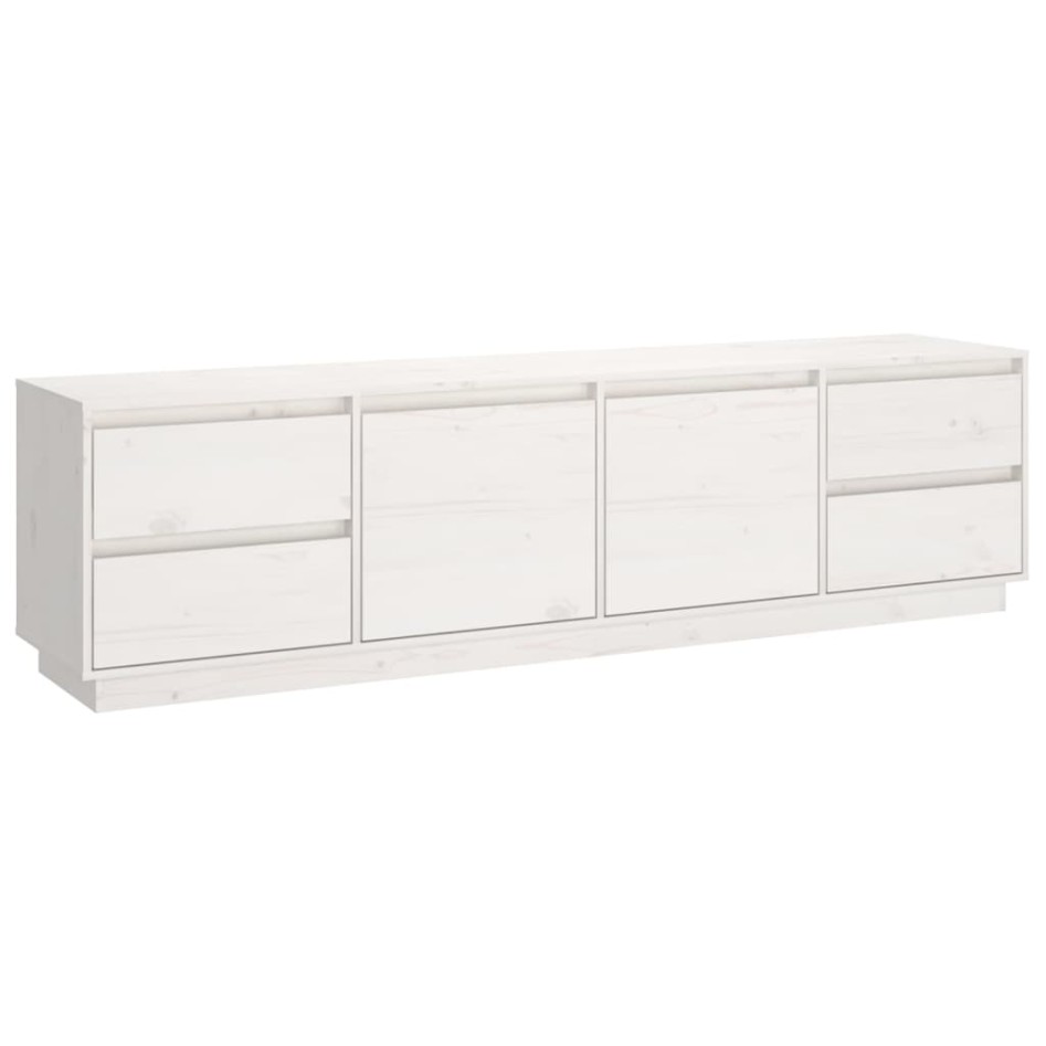 Mueble de TV madera maciza de pino blanco 176x37x47,5