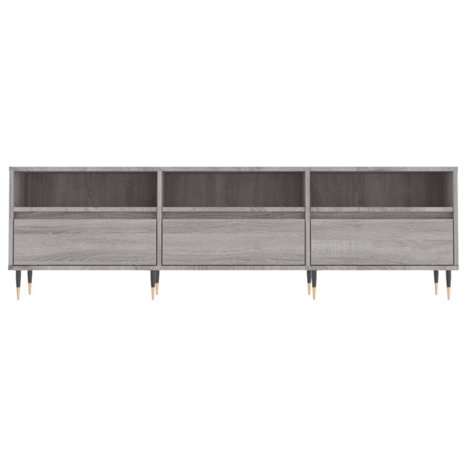 Mueble para TV madera contrachapada gris Sonoma 150x30x44,5