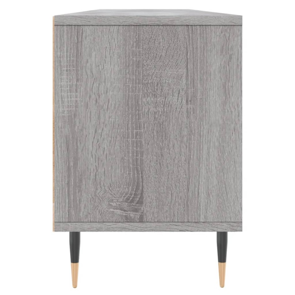 Mueble para TV madera contrachapada gris Sonoma 150x30x44,5