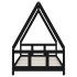 Estructura de cama para niños madera de pino negro 90x190