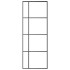 Puerta corredera ESG vidrio y aluminio negra 76x205