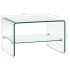 Mesa de centro de vidrio templado transparente 50x45x33
