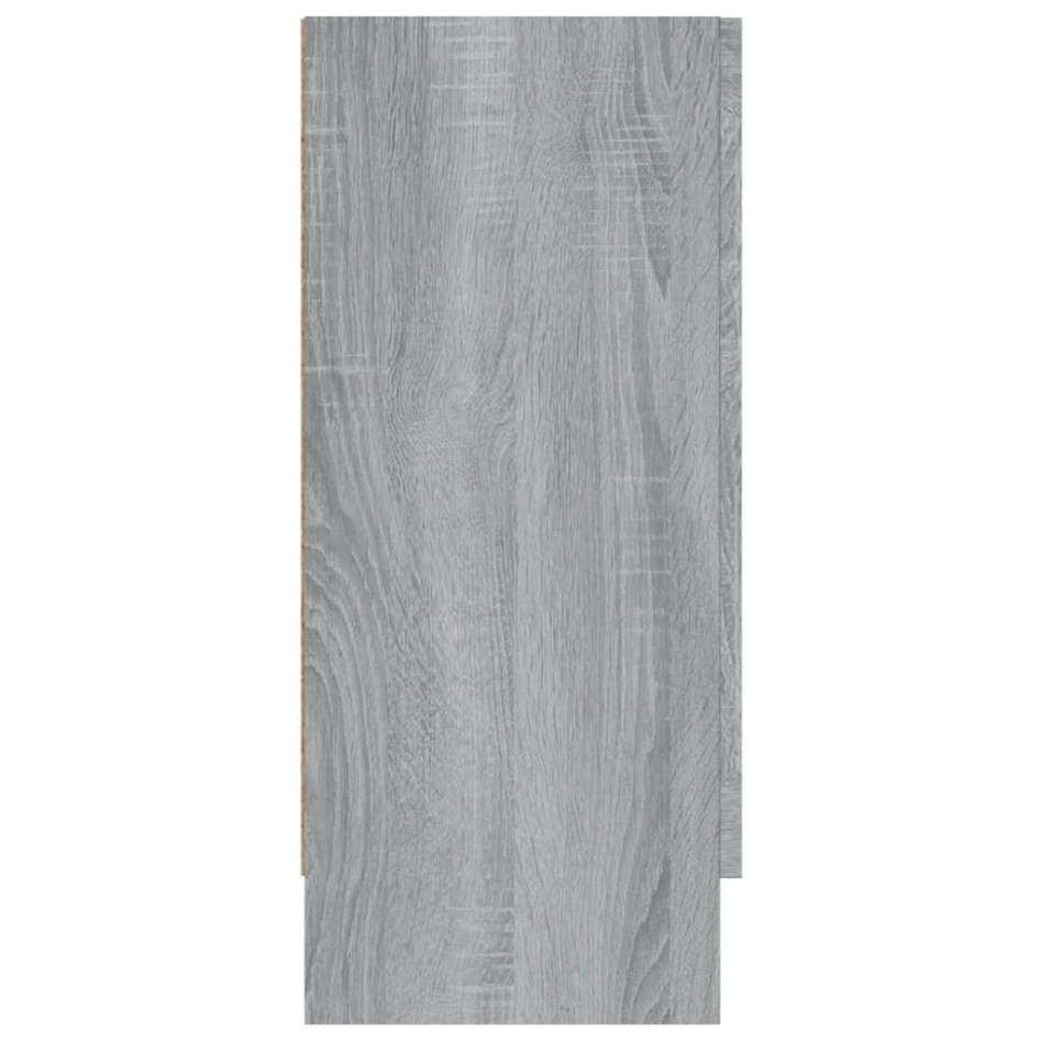 Vitrina madera contrachapada gris Sonoma 120x30,5x70