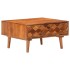 Mesa de centro de madera maciza de acacia 68x68x38