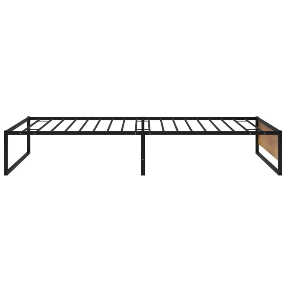 Estructura de cama de metal negra 100x200