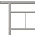 Estructura de cama de metal gris 200x200