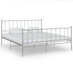 Estructura de cama de metal gris 200x200 cm