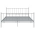 Estructura de cama de metal gris 200x200