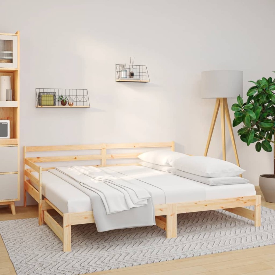 Sofá cama extraíble madera maciza de pino 2x(90x190)