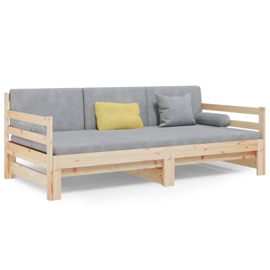 Sofá cama extraíble madera maciza de pino 2x(90x190)