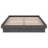 Estructura de cama doble pequeña madera maciza gris 120x190