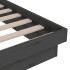 Estructura de cama doble pequeña madera maciza gris 120x190