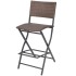 Set comedor de jardín plegable 5 pzas poli ratán y acero