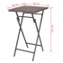 Set comedor de jardín plegable 5 pzas poli ratán y acero