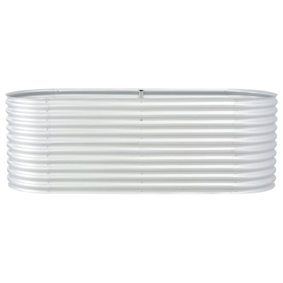 Arriate de acero galvanizado plateado 240x80x81