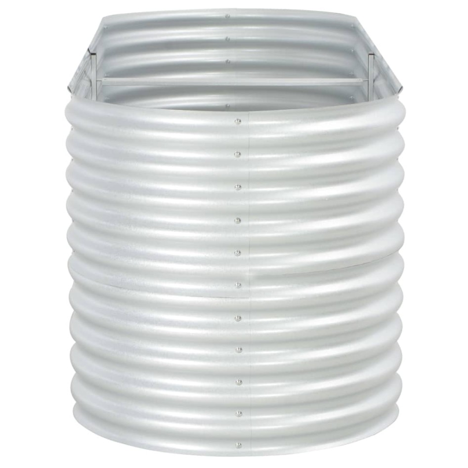 Arriate de acero galvanizado plateado 240x80x81