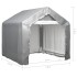 Carpa de almacenamiento acero galvanizado gris 180x180