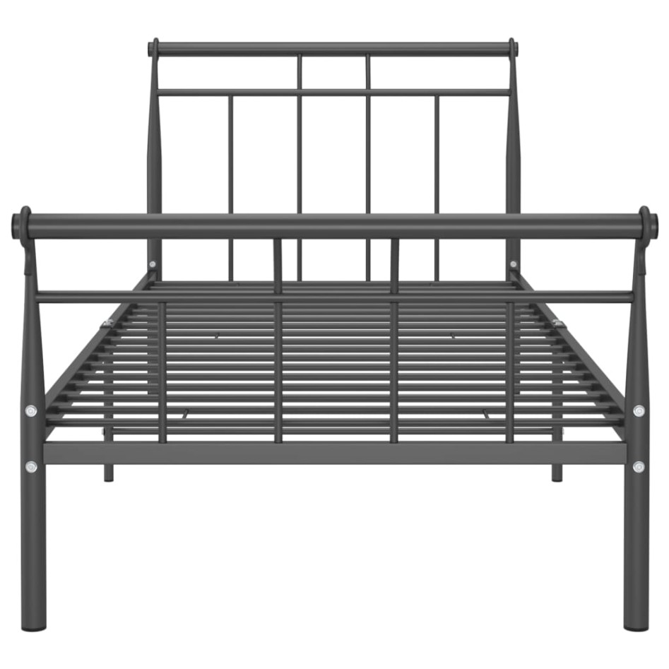 Estructura de cama de metal negro 100x200
