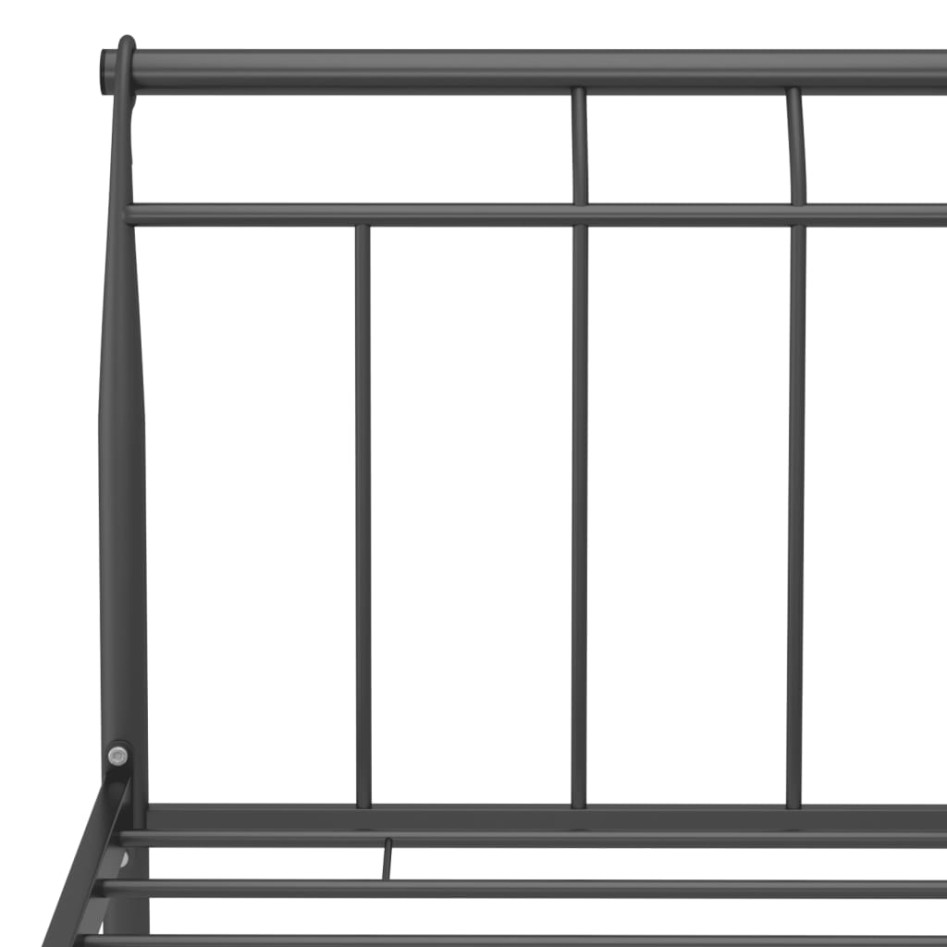 Estructura de cama de metal negro 100x200
