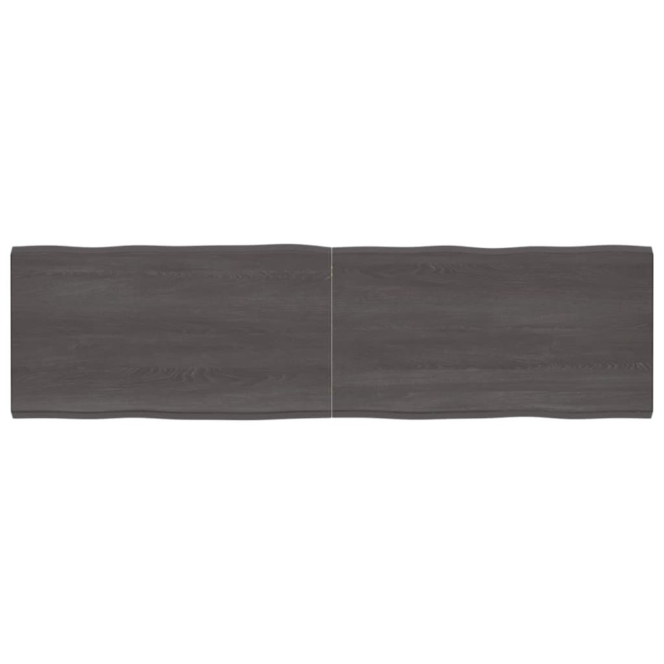 Tablero mesa madera tratada borde vivo marrón 220x60x(2-4)