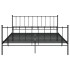 Estructura de cama de metal negro 200x200