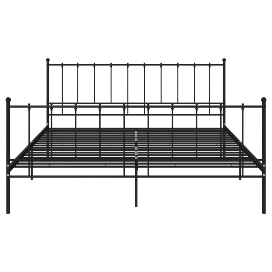 Estructura de cama de metal negro 200x200