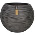 Capi Jarrón Nature Rib cónico gris antracita 62x48 cm