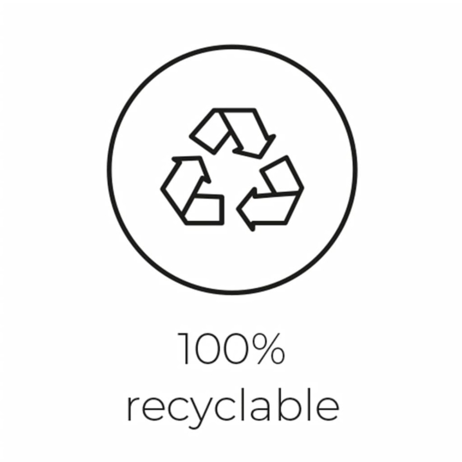 Capi Jarrón Nature Rib cónico gris antracita 62x48 cm