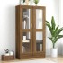 Vitrina madera contrachapada roble marrón 82,5x30,5x150