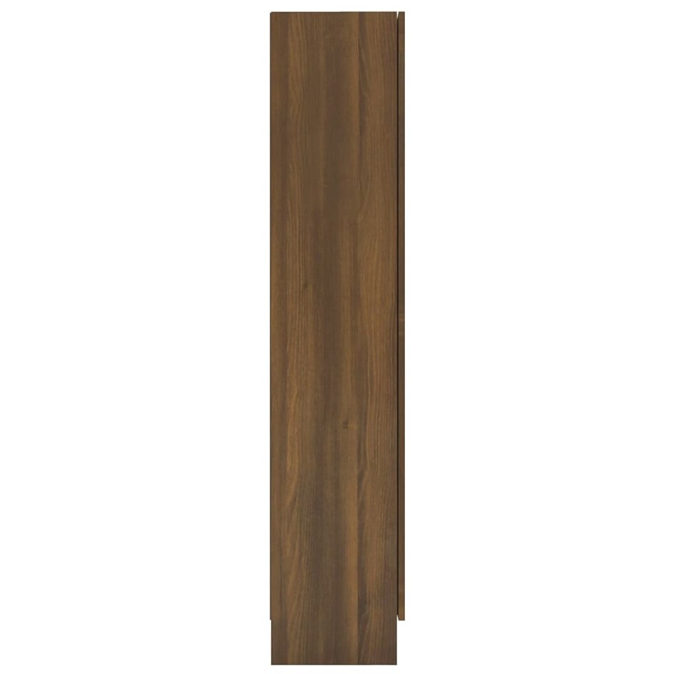 Vitrina madera contrachapada roble marrón 82,5x30,5x150