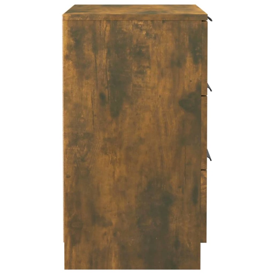 Mesitas de noche 2 unidades color roble ahumado 40x36x65