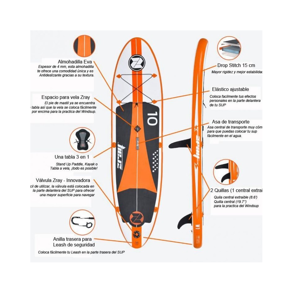 Tabla de Paddle Sup WindSurf 10,6"