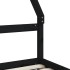 Estructura cama infantil y cajones madera pino negro 90x190