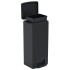 Cubo basura con pedal antihuellas 30L negro acero