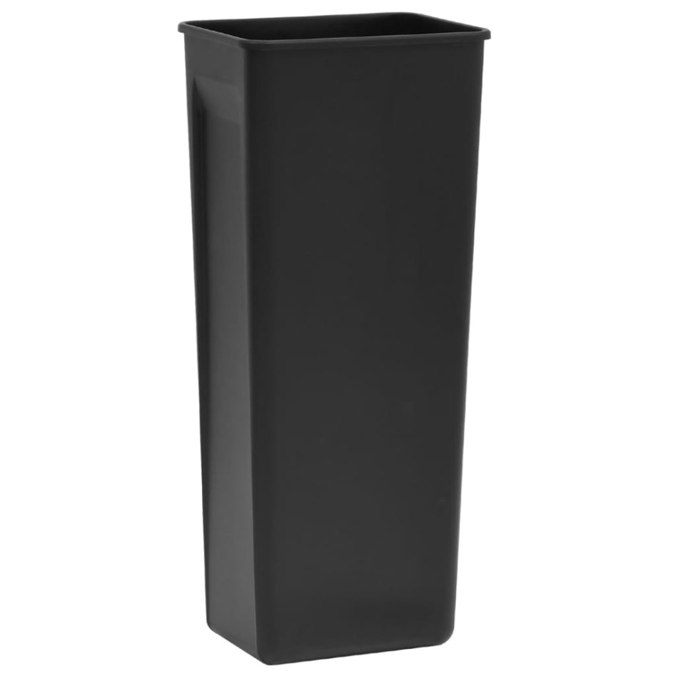 Cubo basura con pedal antihuellas 30L negro acero