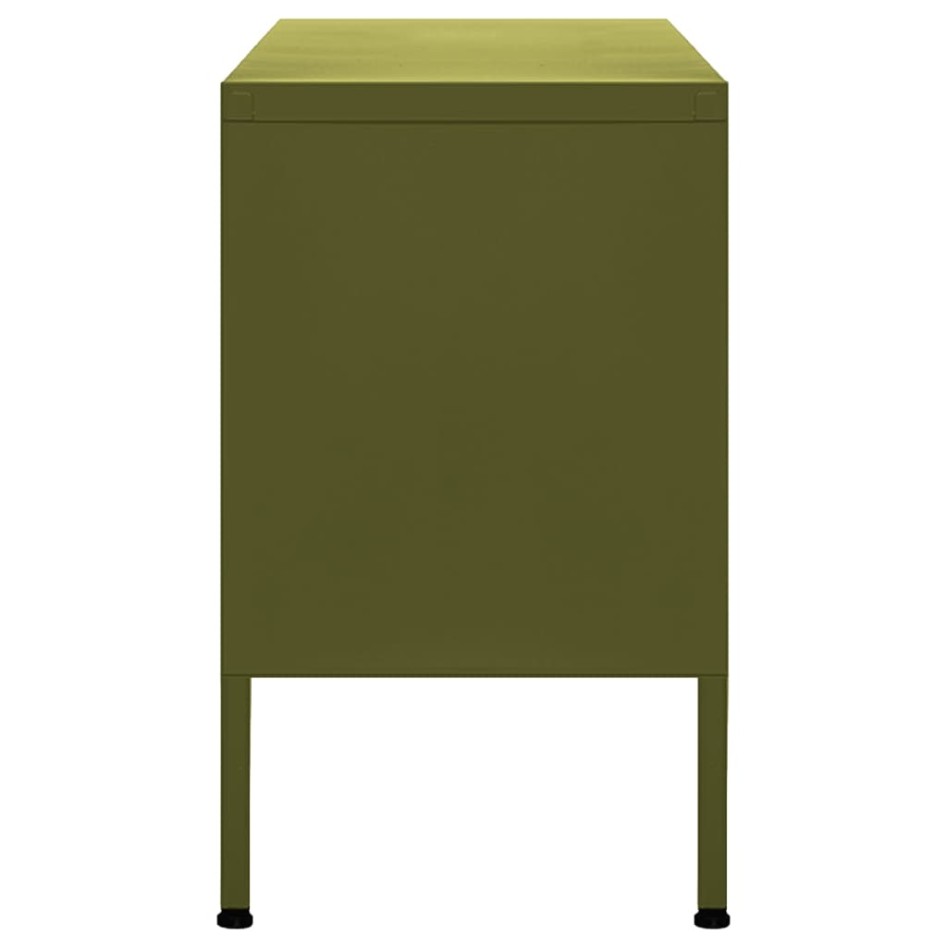 Mueble para TV de acero verde oliva 105x35x50