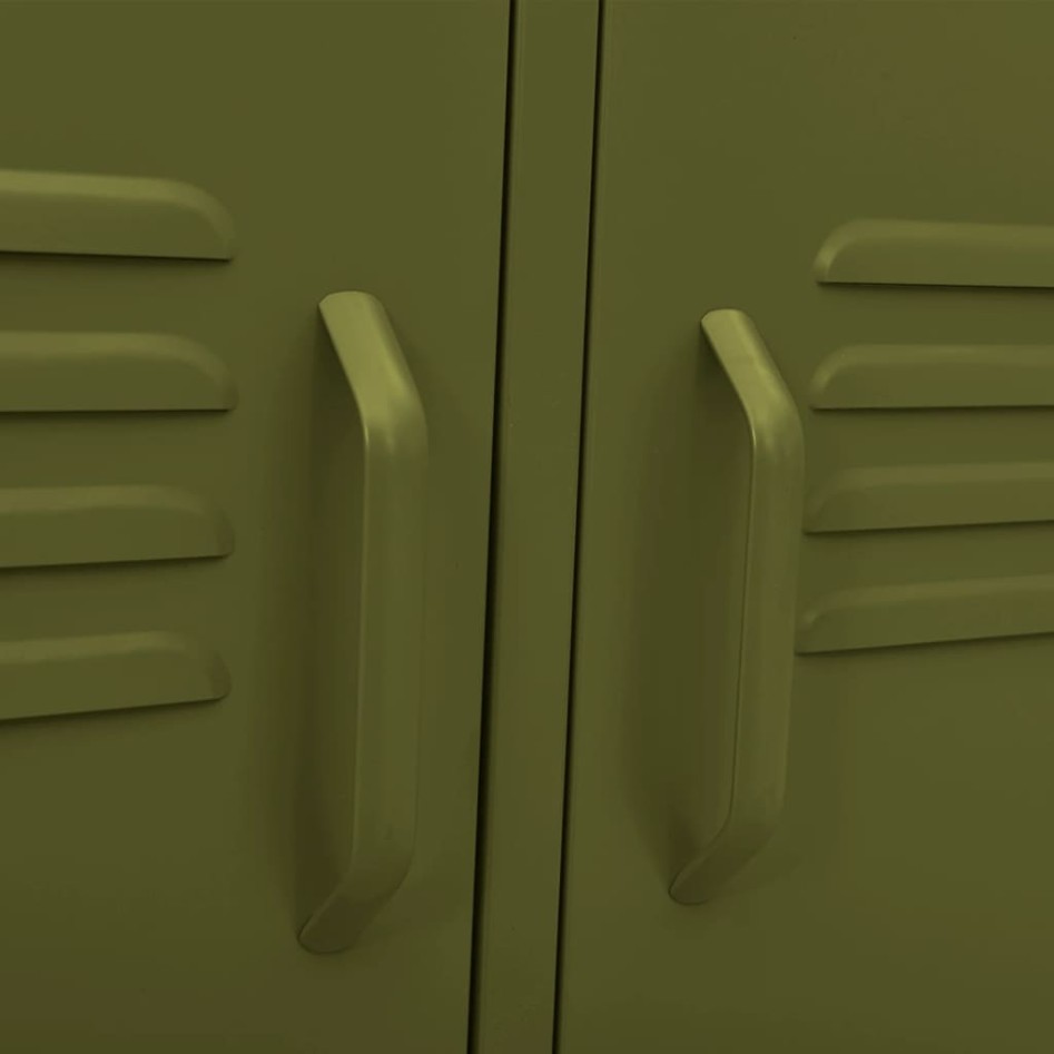 Mueble para TV de acero verde oliva 105x35x50