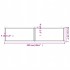 Tablero mesa madera tratada borde vivo marrón 220x50x(2-4)