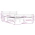 Estructura de cama de madera maciza blanca 135x190