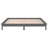 Estructura de cama doble con LED madera maciza gris 120x190