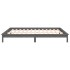 Estructura de cama doble con LED madera maciza gris 120x190