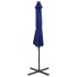Sombrilla voladiza con poste y luces LED azul 300