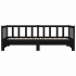 Sofá cama extraíble madera maciza de pino negro 2x(80x200)