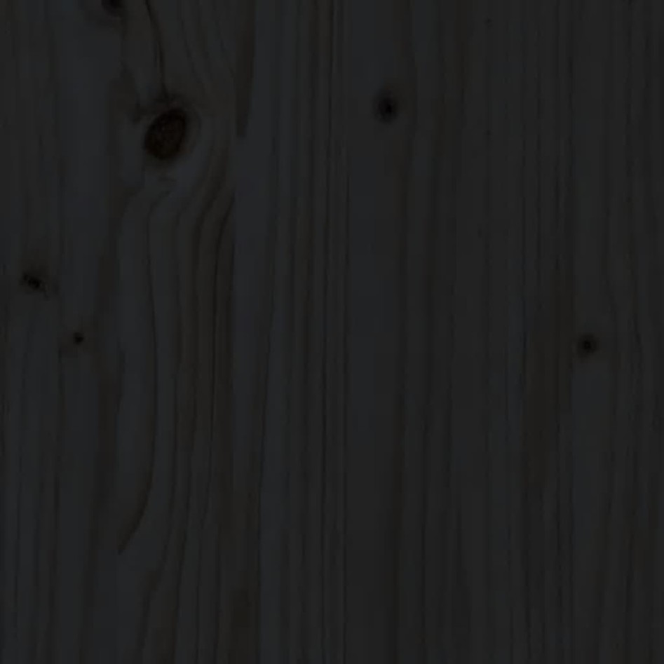 Sofá cama extraíble madera maciza de pino negro 2x(80x200)